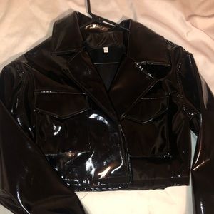 Latex leather jacket!